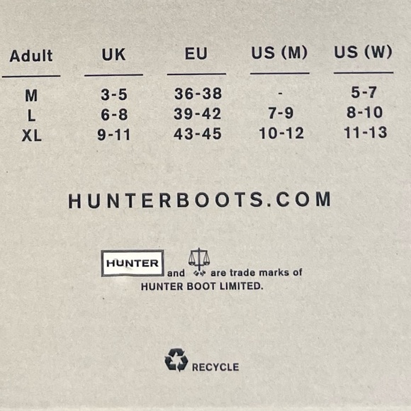 NWT Hunter Original Tall Boot Fleece Socks - Picture 6 of 6